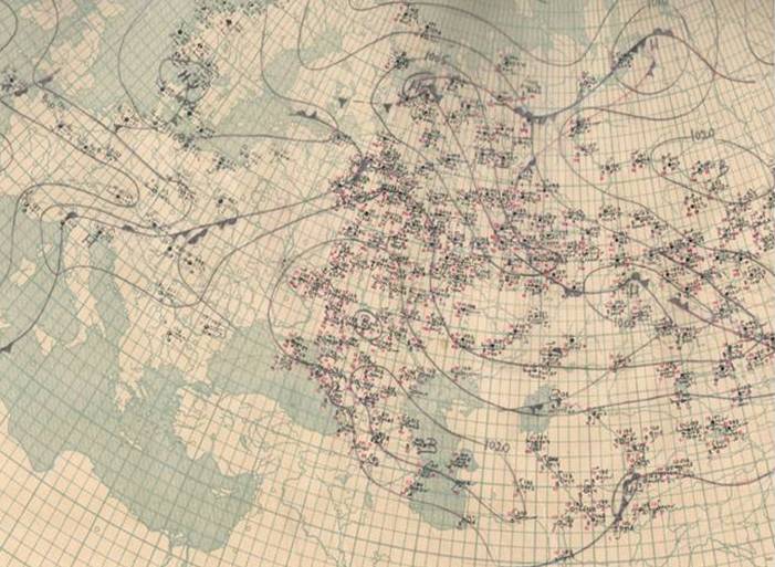 Карта погоды за 30 августа 1941 года